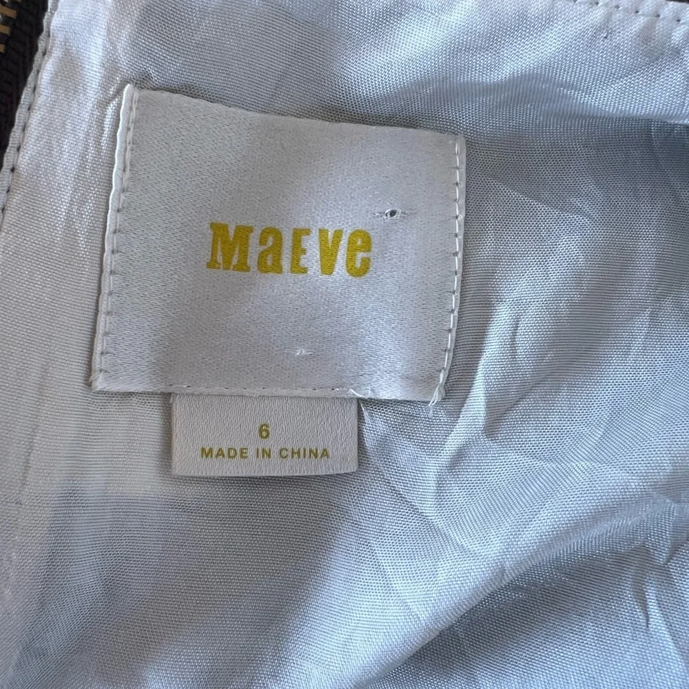 ANTHROPOLOGIE MAEVE BROWN PLEATED FIT & FLARE BEADED NECKLINE IVY‎ LEAGUE DRESS - Picture 12 of 15